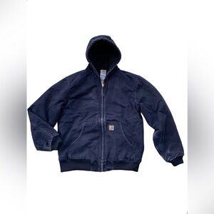 Vintage Carhartt J130 Men’s Large Hooded Work Wear Canvas Duck Active Jacket Y2K